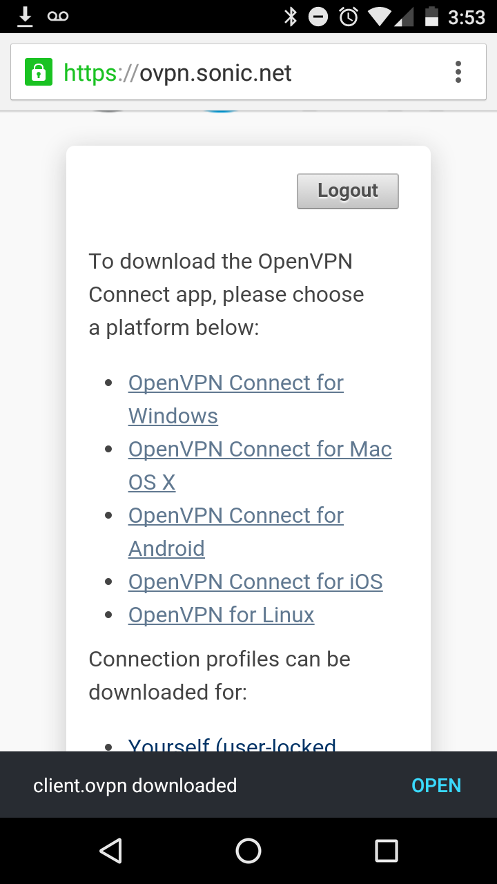 Как создать ovpn файл для android