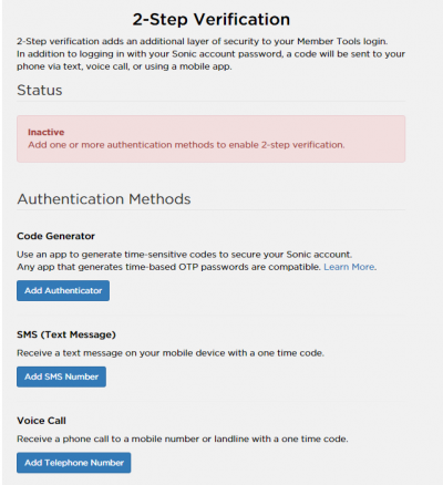 Sony Corporation - Configuring Two-Step Authentication