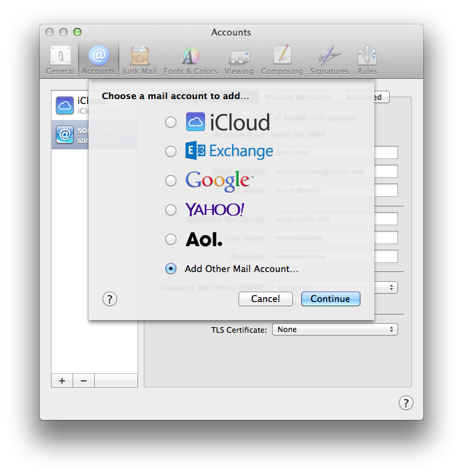 google mail setting for mac imapmail