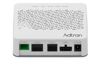 Fiber ONT side view with ports