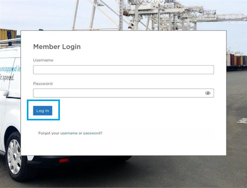 Member Tools login screen