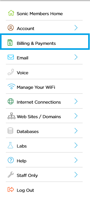 Member Tools main menu