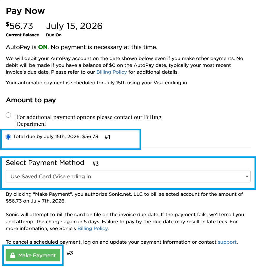 Member Tools Make a Payment Tool