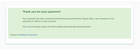 Member Tools Payment Processed Successfully